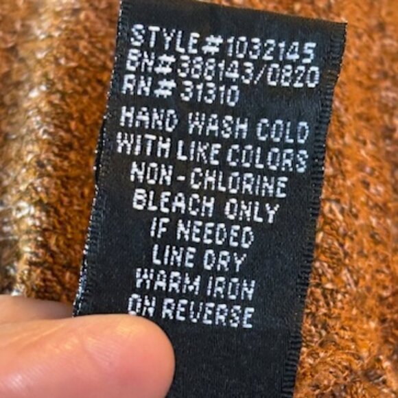 EUC like new puff long sleeve shirt/blouse color is cognac - Picture 7 of 8